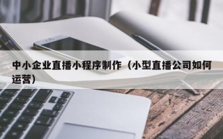 蚌埠中小企业直播小程序制作（小型直播公司如何运营）